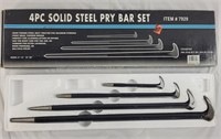 4 piece solid steel pry bar set