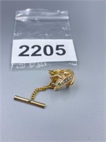 Frog Tie Pin w/ chain - unmarked