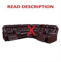 Modern Faux Leather Manual Reclining Sofa