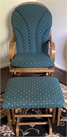 GLIDING ROCKING CHAIR AND FOOTSTOOL
