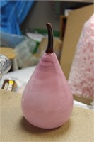 Signed Art Glass Pear