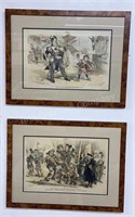 Nice Pair of Puck Campaign Framed Prints 1892