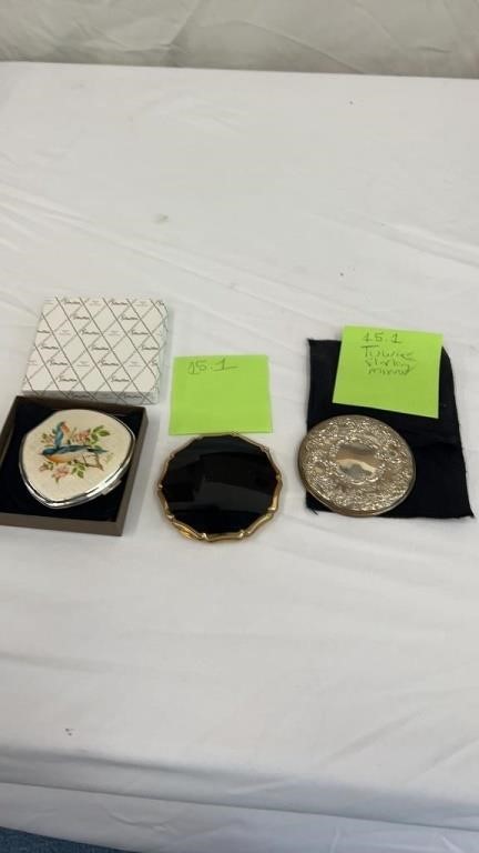 3 Compact Mirrors 1 is Sterling Silver