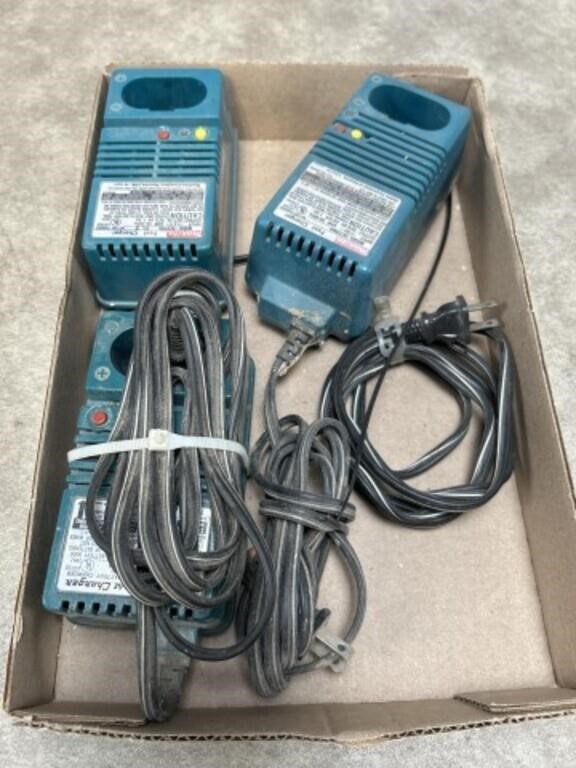 Makita Fast battery chargers, set of 3. Not sure