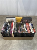 Assortment of DVDs, most appear to be martial
