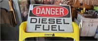 Danger Diesel Fuel sign metal