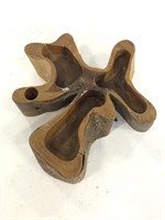 Homemade wood carved trinket dish/ ashtray