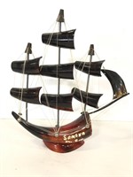 Handmade repurposed model ship