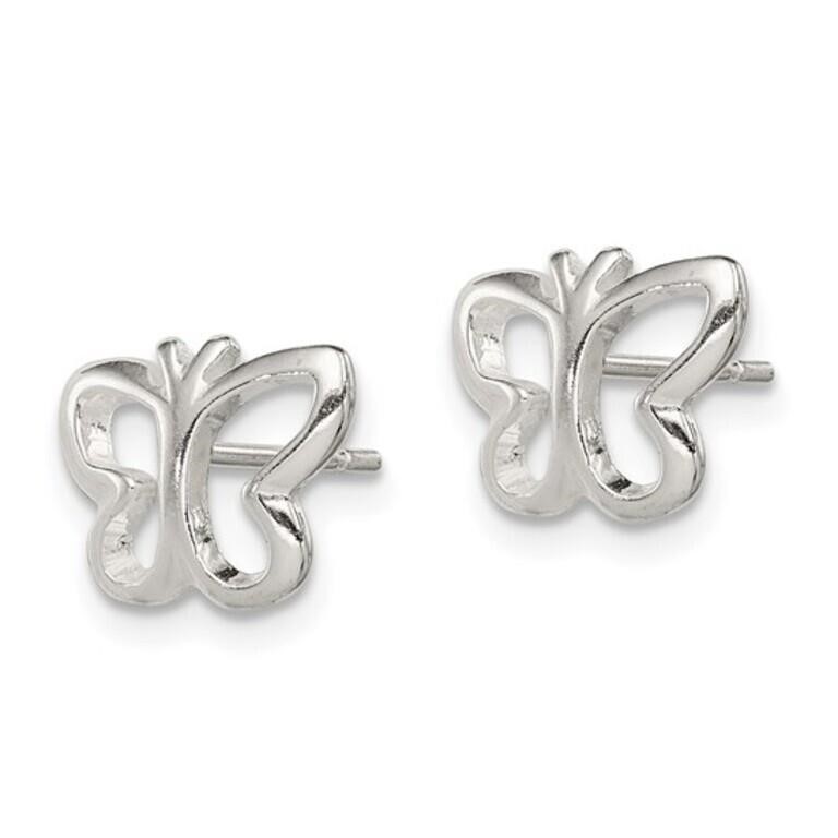 Sterling Silver Butterfly Children's Post Earrings