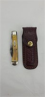 Case Folding Knife and Leather Case
