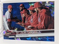 2017 Topps Chrome Sapphire Cardinals Team #370