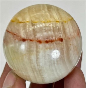 172 Gm Top Quality Onyx  Calcite Sphere