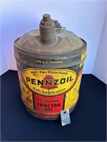 Pennzoil Metal Tractor Oil Can