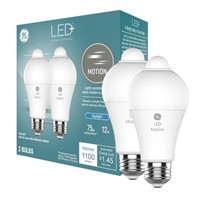 GE LED+ Motion Sensor LED Light Bulbs, 12W,