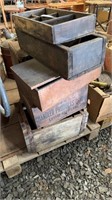 Lot of wooden boxes