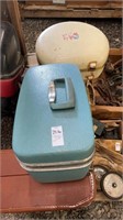 5 suitcases and vintage General Electric