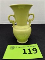 Abingdon Pottery Green Double Handle Vase
