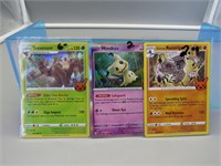 Three Assorted Pokemon Cards