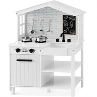 Best Choice Products Farmhouse Play Kitchen Toy fo