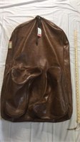 Leather suit bag