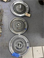 3 Metal Hubcaps 15" 2 are Chevy