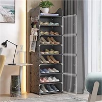 8 Tier Shoe Rack, Detachable Shoe Storage Cabinet
