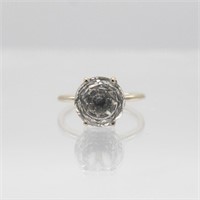 Natural 9.5 Ct Hand Carved Clear Quartz Ring