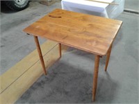 Wood folding table