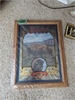 Coors buffalo mirror/sign