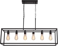 6 Light Rectangle Chandelier