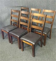 Ladder Back Uphosltered Dining Chairs