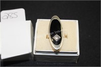 sterling silver black onyx ring (display)