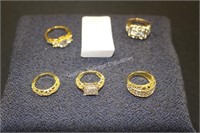 5- assorted ladies rings (display)
