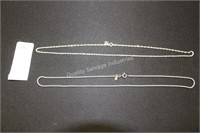 sterling silver necklace & bracelet (display)