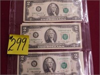 (6) 1976 $2 Federal Reserve Notes (Good Condition)