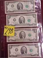 (8) 1976 $2 Federal Reserve Notes (Good Condition)