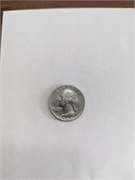 1966 Quarter, No Mint Mark, "I" "E" error strike