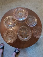 Various pink depression plates 6