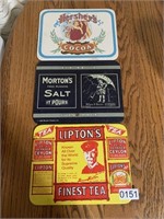 3 Hanging Vintage Labels (living room)