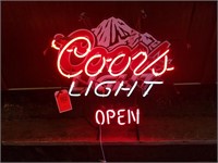 Coors Light "Open" Neon Sign