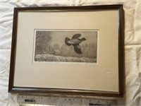 NUMBERED & SIGNED GROUSE PICTURE, 11" X 14"