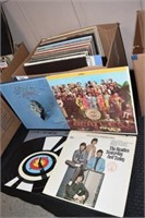 Box of Vinyl Records- Beatles, 80's Music
