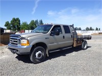 2001 Ford F550 9' S/A Flatbed Truck
