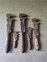 5 Vintage Pipe Wrenches