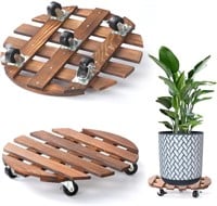 2 Pack 14" Plant Caddy with 5 Wheel