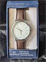 $20 Men's Watch Leather Band NEW