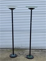 2 Electric Torchiere Lamps Untested