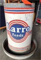 Metal Larro Feeds chicken feeder