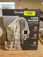 Brookstone Cozy Heated Plush Throw