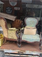 Cart Full of Civil War Era and Oak Furniture